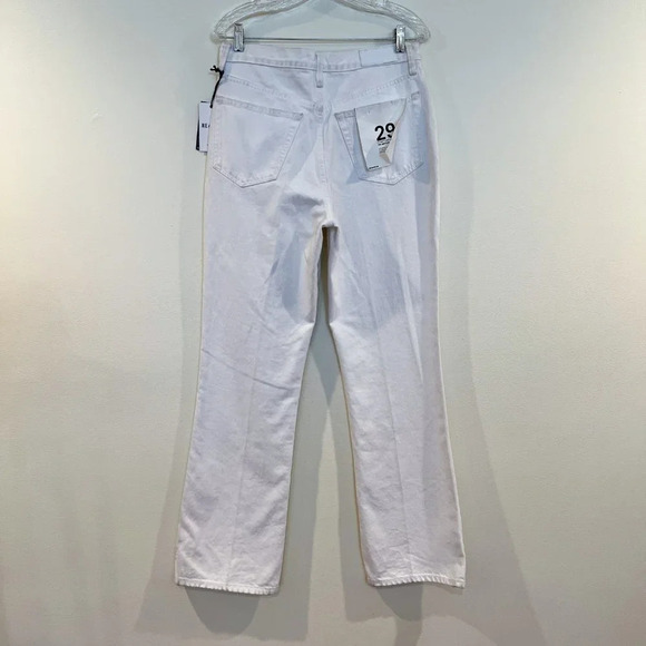 REDONE 70's Bootcut High Waist White Designer Classic Casual Denim Jeans 29 NWT - Picture 9 of 11
